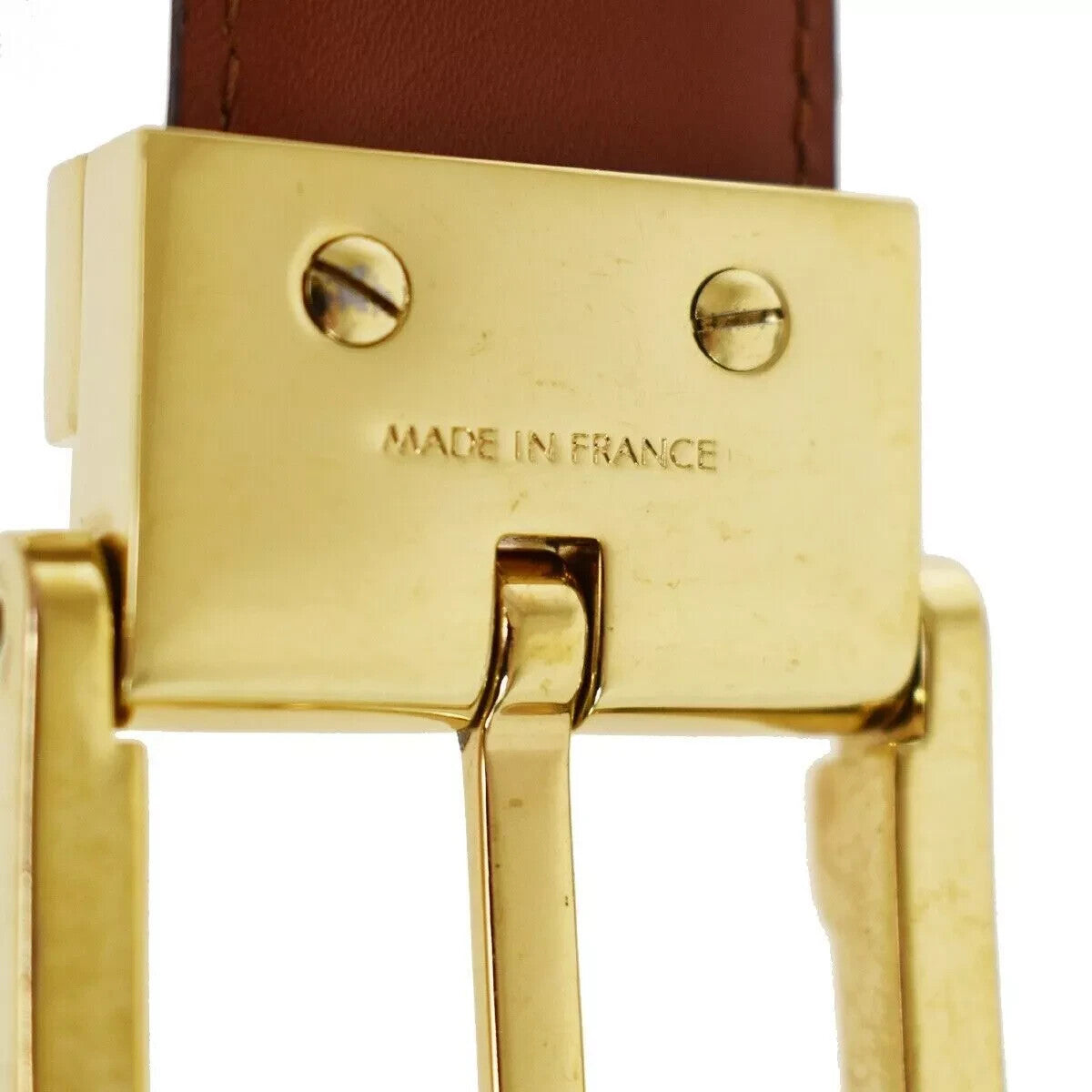 LOUIS VUITTON Ceinture Classic Belt Epi Leather 84/34 Brown Accessory 66YC265