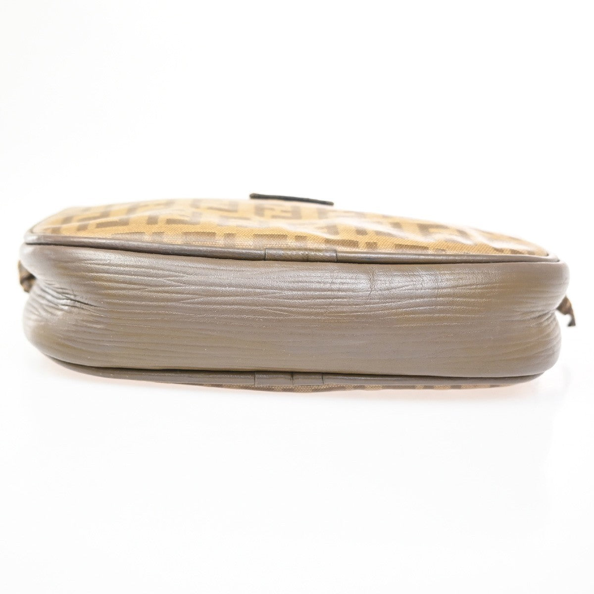 FENDI Logo Zucchino Pattern Mini Shoulder Bag PVC Leather Brown 62KC409