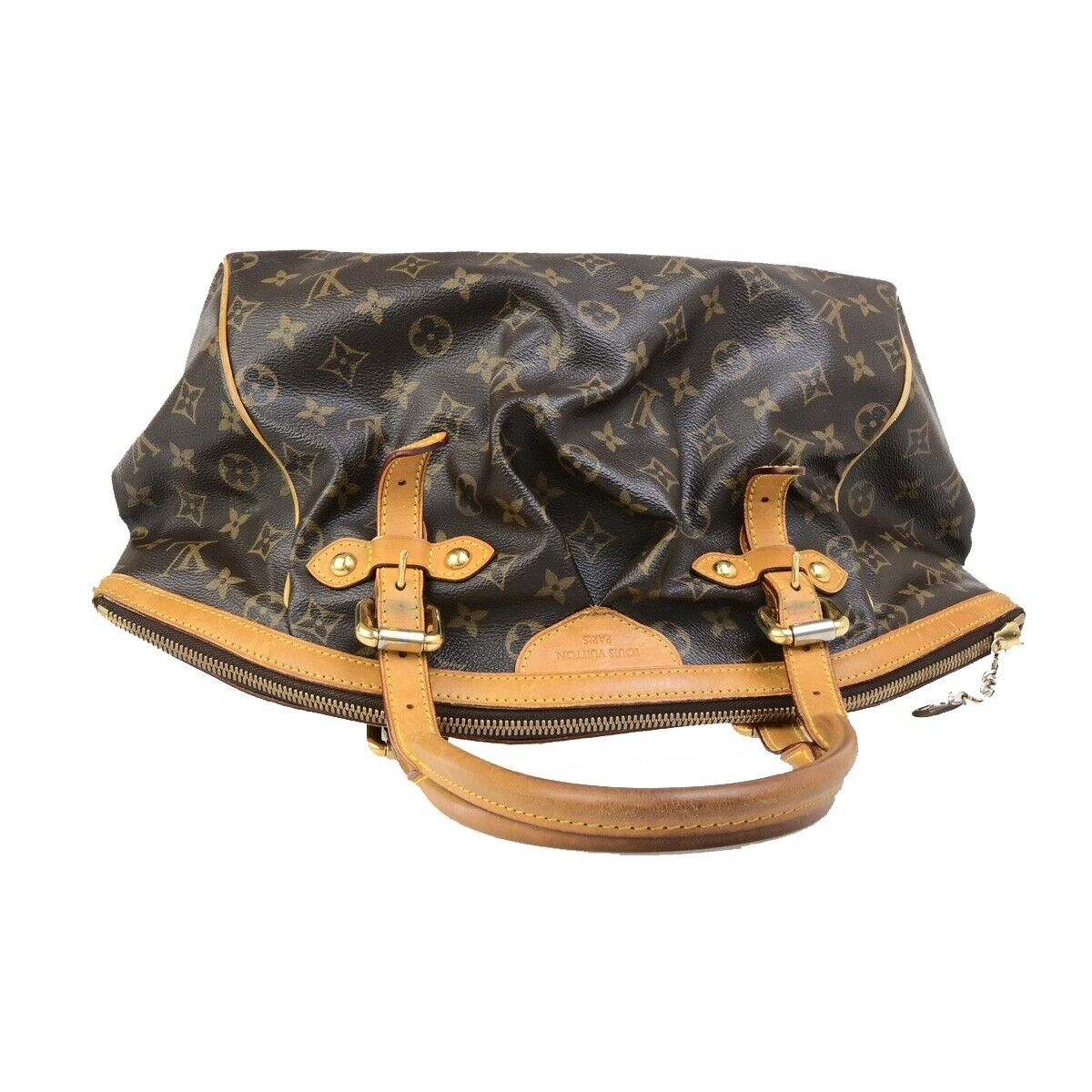 LOUIS VUITTON LV Tivoli GM Shoulder Bag Monogram Leather Brown M40144 34ED314