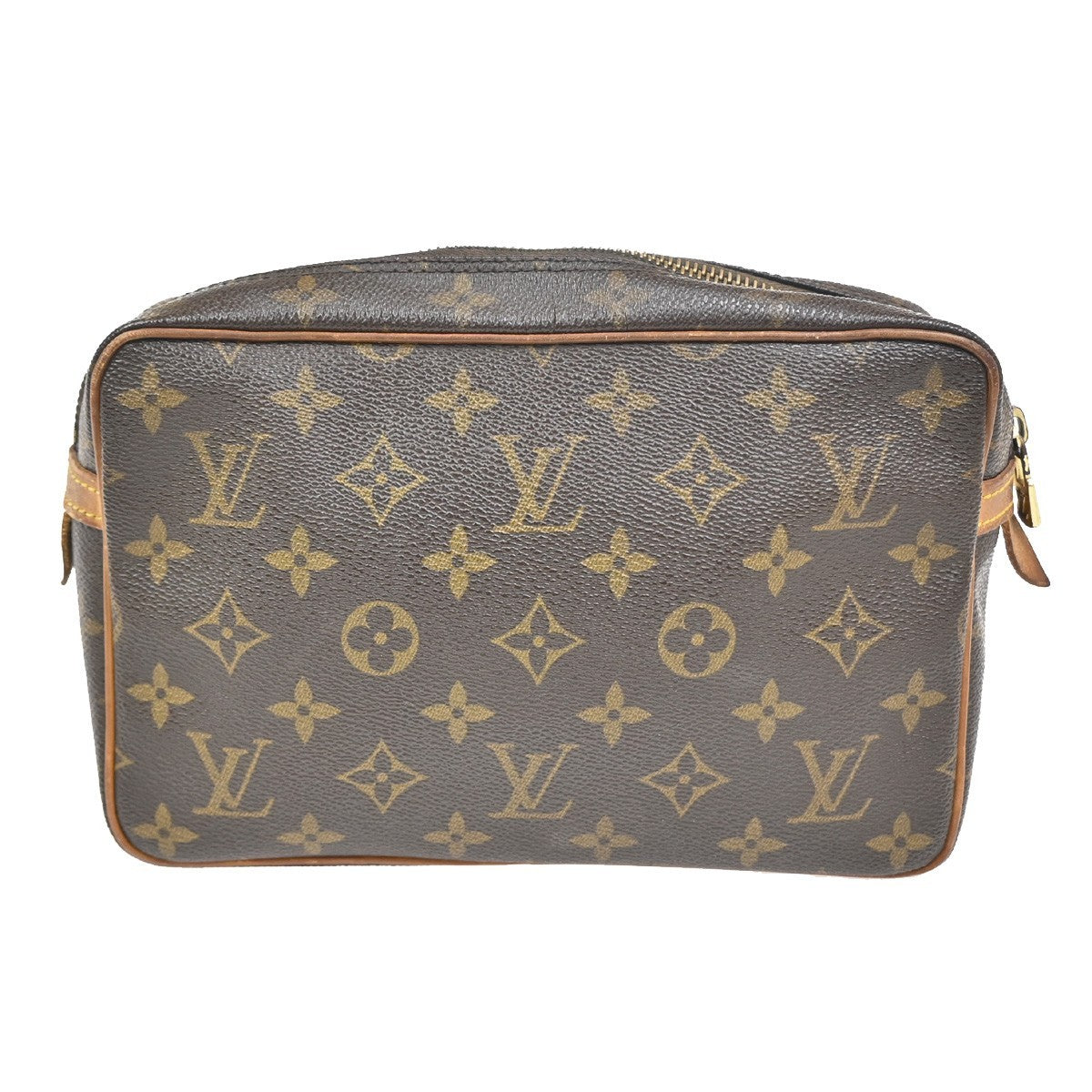LOUIS VUITTON Compiegne 23 Clutch Hand Bag Monogram Leather Brown M51847 05ZA146