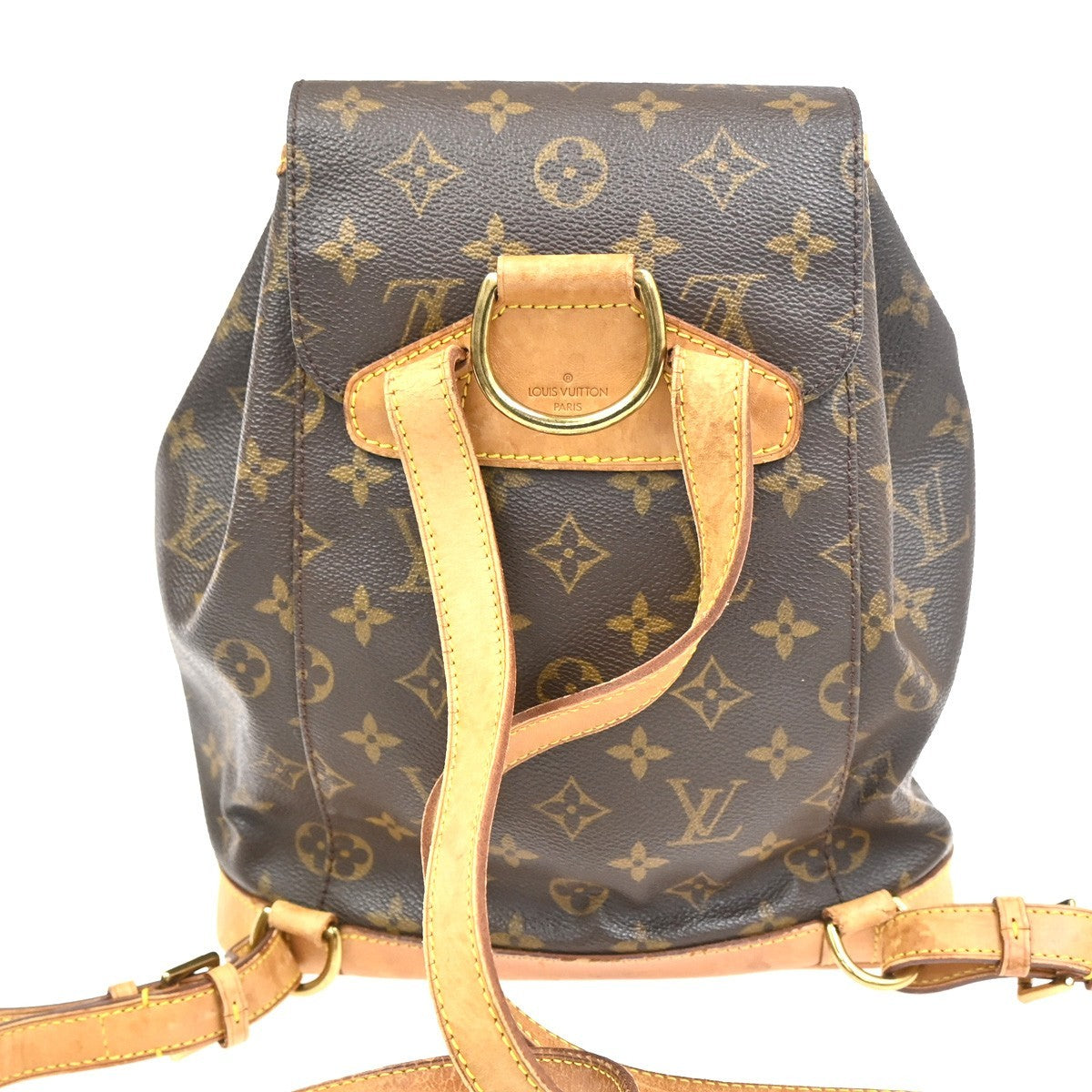 LOUIS VUITTON Montsouris MM Backpack Bag Monogram Leather Brown M51136 77CA673