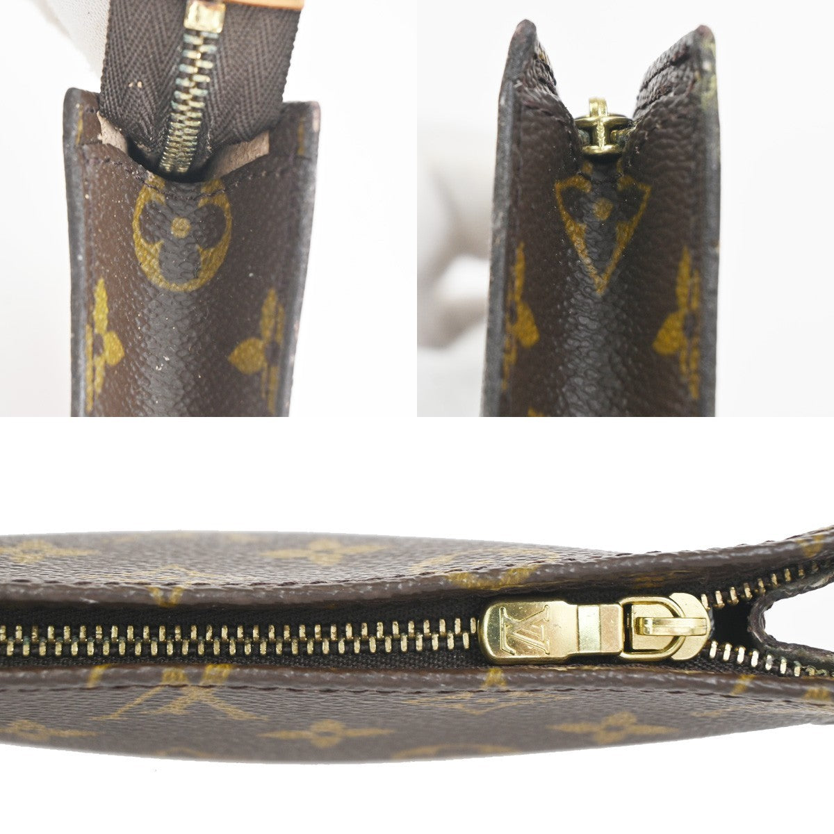 LOUIS VUITTON BUCKET GM Clutch Mini Pouch Bag Monogram Leather France 05KC734