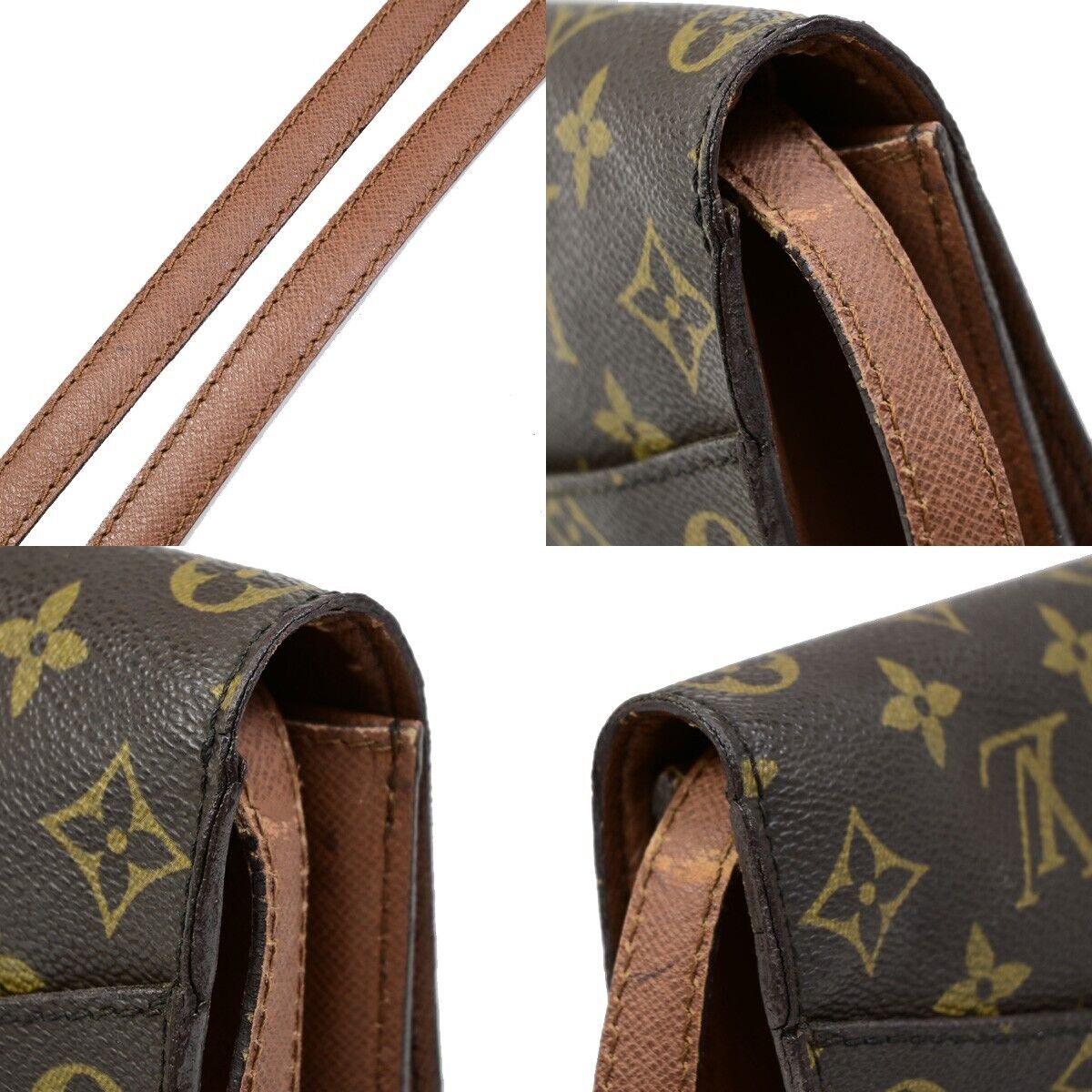 LOUIS VUITTON Bordeaux 2Way Shoulder Clutch Bag Monogram Leather M51797 89EB798