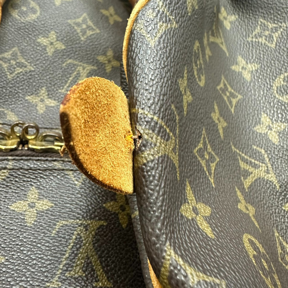 LOUIS VUITTON Keepall 55 Travel Hand Bag Monogram Leather Brown M41424 76CA817