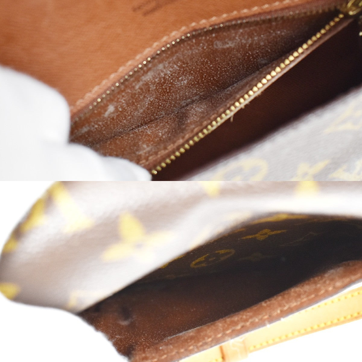 LOUIS VUITTON Saint Cloud MM Shoulder Bag Monogram Leather Brown M51243 36KB309