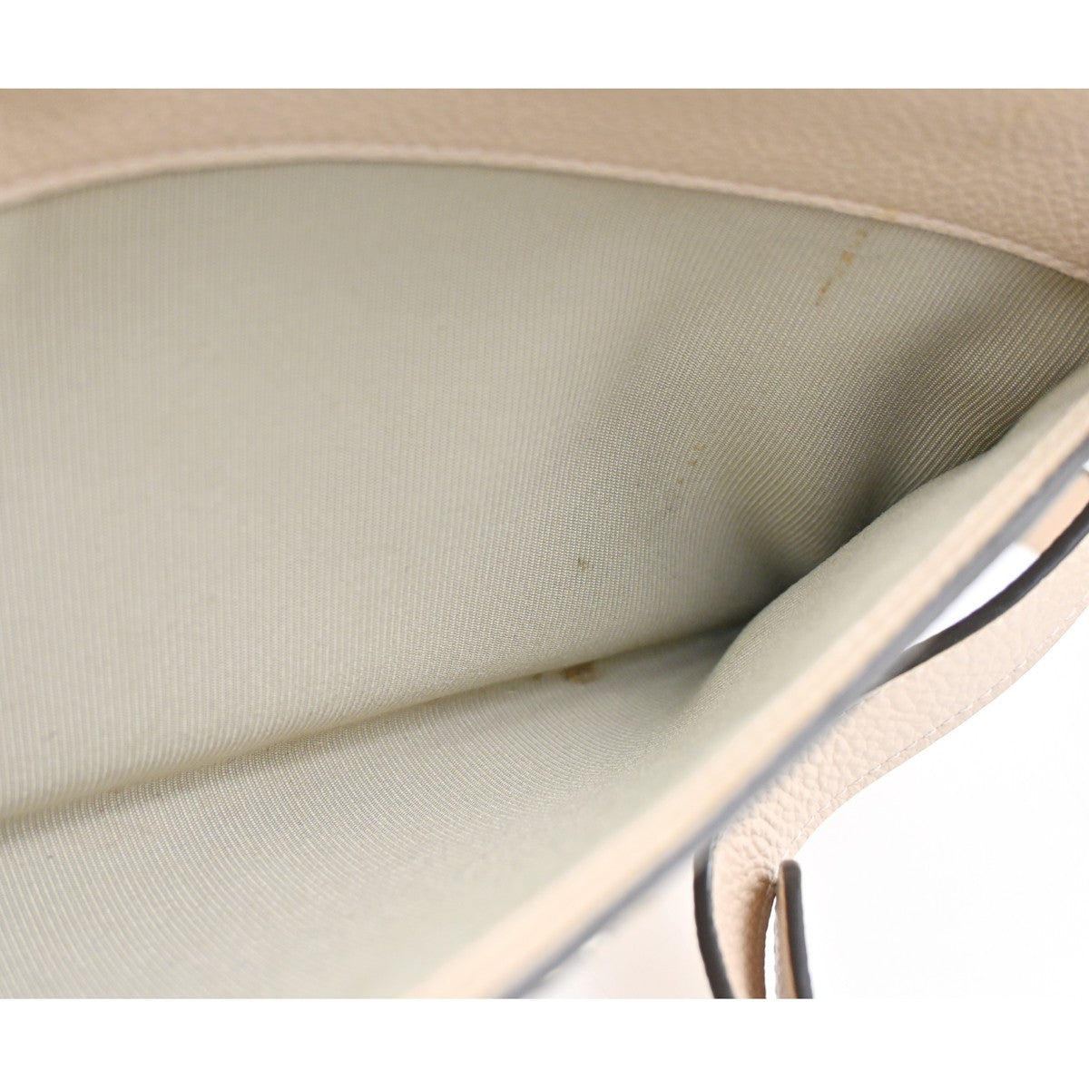 FURLA Logo Crossbody Shoulder Hand Bag Leather Beige GHW 08YH853