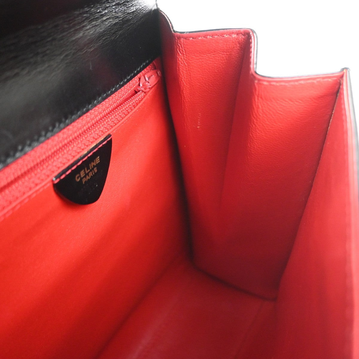 CELINE Logo Star Ball Top Handle Shoulder Hand Bag Leather BK GHW Italy 87YJ093