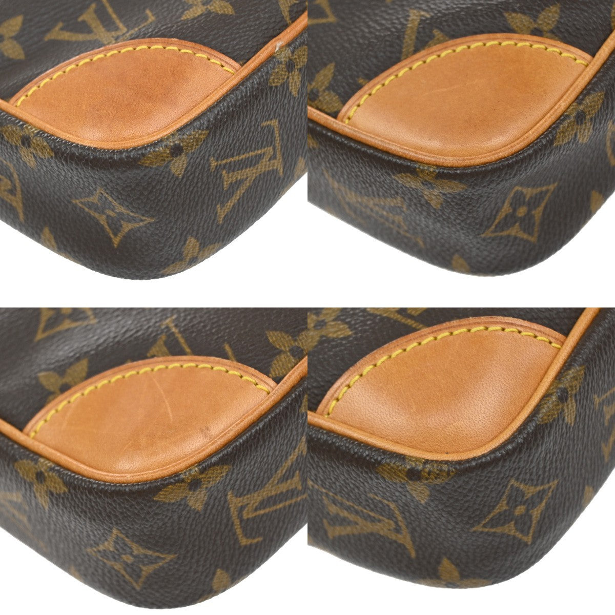 LOUIS VUITTON Danube Shoulder Bag Monogram Leather Brown France M45266 34YJ212