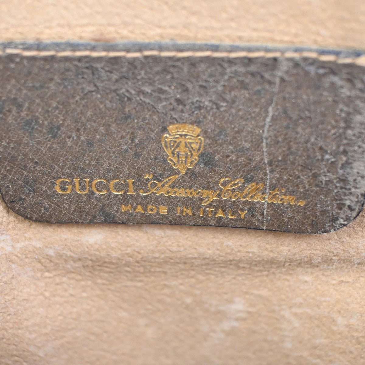 GUCCI Sherry GG Pattern Shoulder Bag PVC Leather Brown GHW Italy 61ZA324