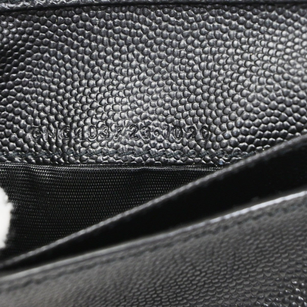 SAINT LAURENT YSL Logo Bifold Purse Wallet Leather Black GHW 38CB050
