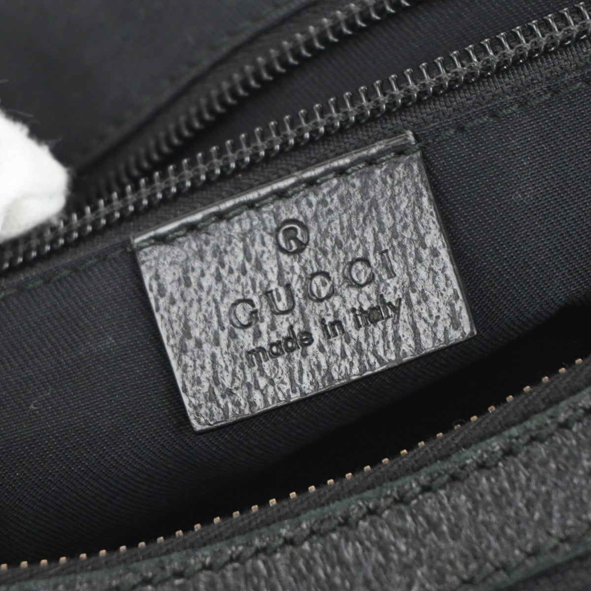 GUCCI Logo GG Pattern Sherry Shoulder Bag Canvas Leather Black Italy 76KB591
