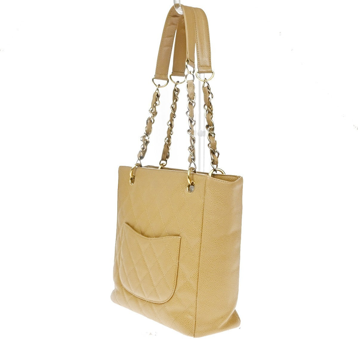 CHANEL CC Matelasse PST Chain Shoulder Bag Grained Calfskin Leather BE 320RQ056