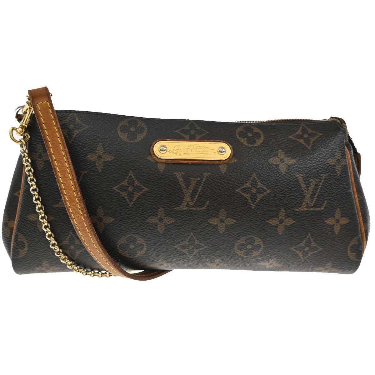 LOUIS VUITTON Eva 2Way Chain Shoulder Bag Monogram Leather Brown M95567 42KC121