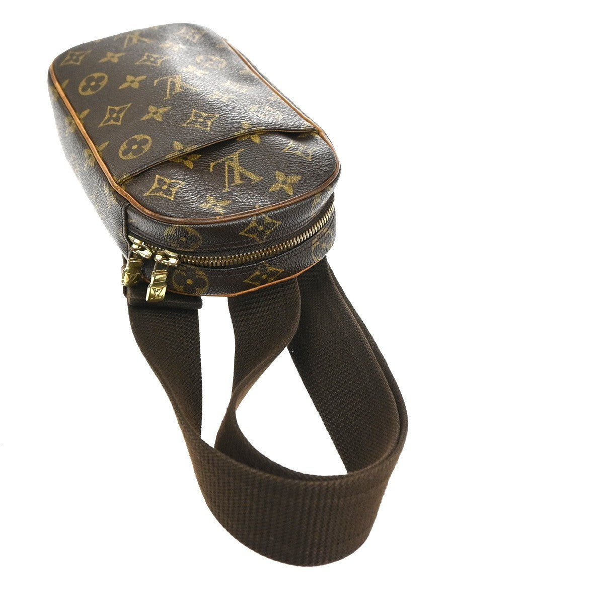 LOUIS VUITTON Pochette Gange Shoulder Bag Monogram Brown Spain M51870 18KC875