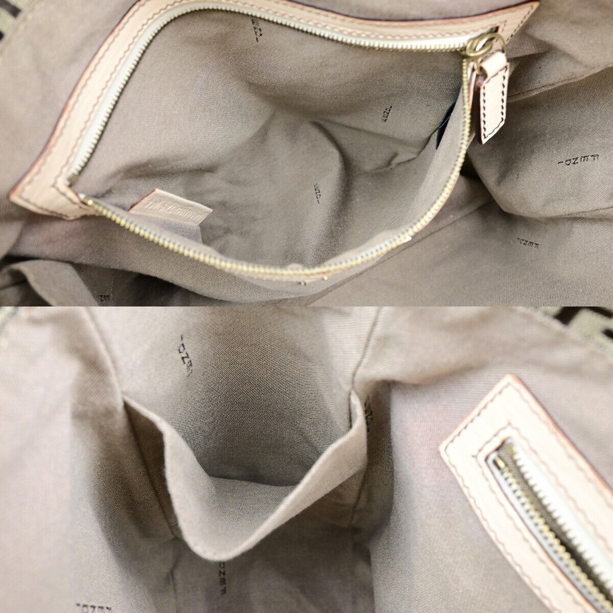 FENDI Zucca Zucchino Pattern Shoulder Tote Bag Canvas Leather Brown GHW 70YH015