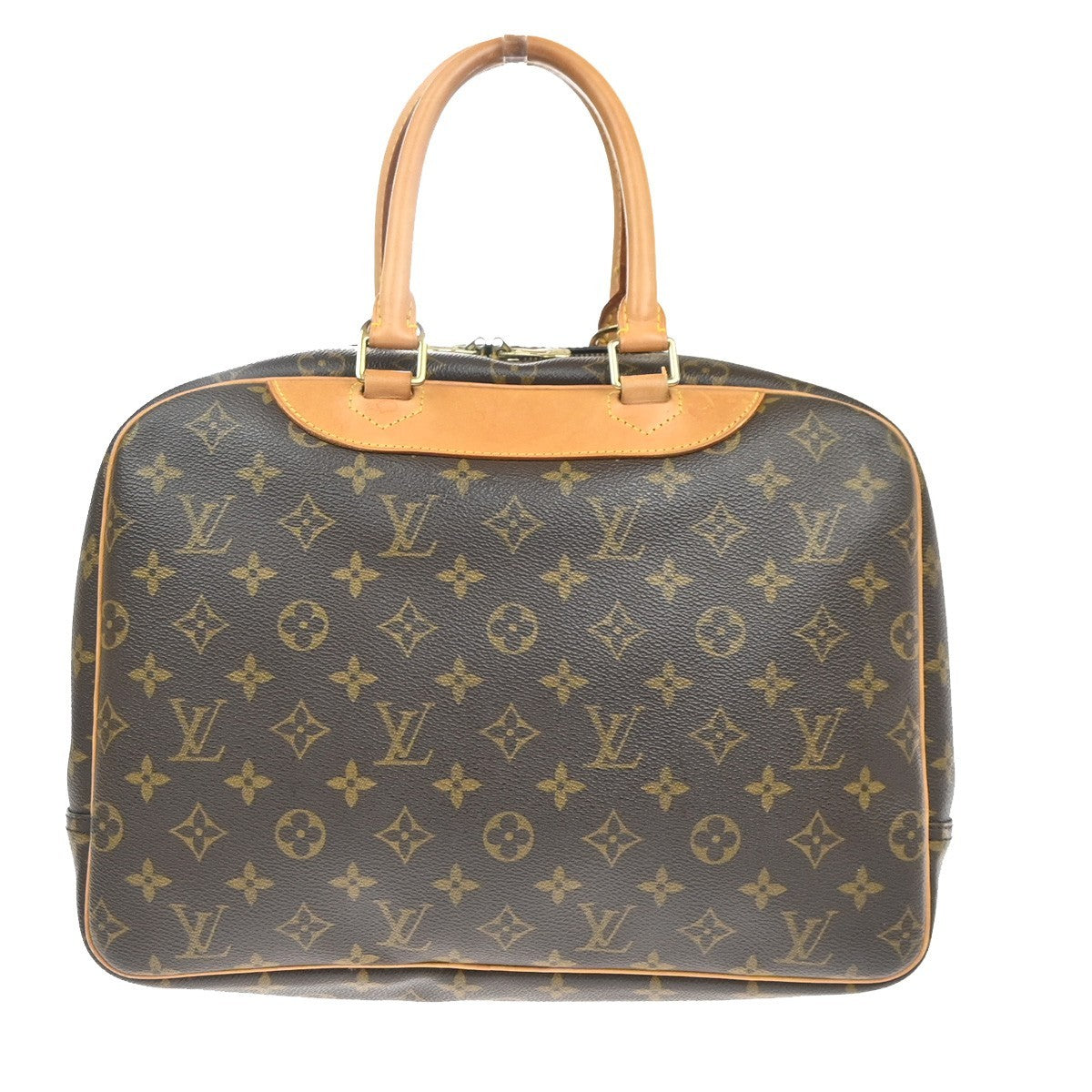 LOUIS VUITTON LV Logo Deauville Hand Bag Monogram Leather Brown M47270 75KC863