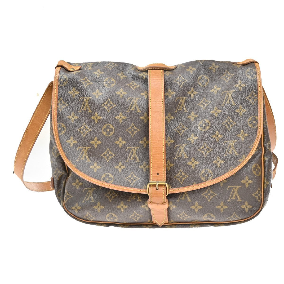 LOUIS VUITTON Saumur 35 Shoulder Bag Monogram Leather BN France M42254 84KC171
