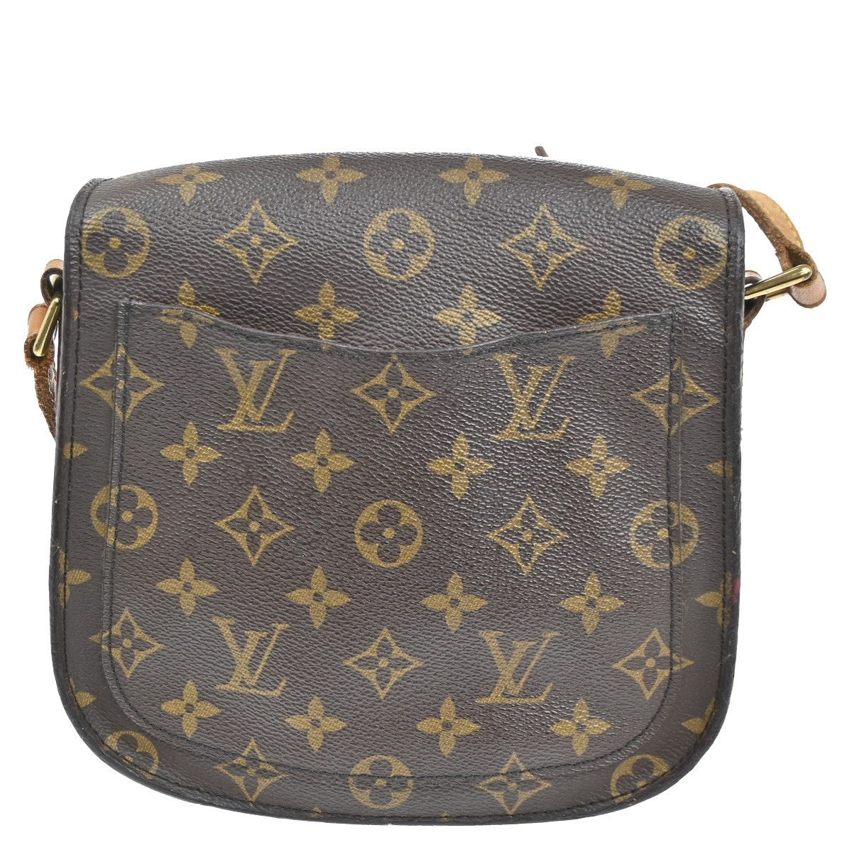 LOUIS VUITTON Saint Cloud MM Shoulder Bag Monogram Leather Brown M51243 83CA668