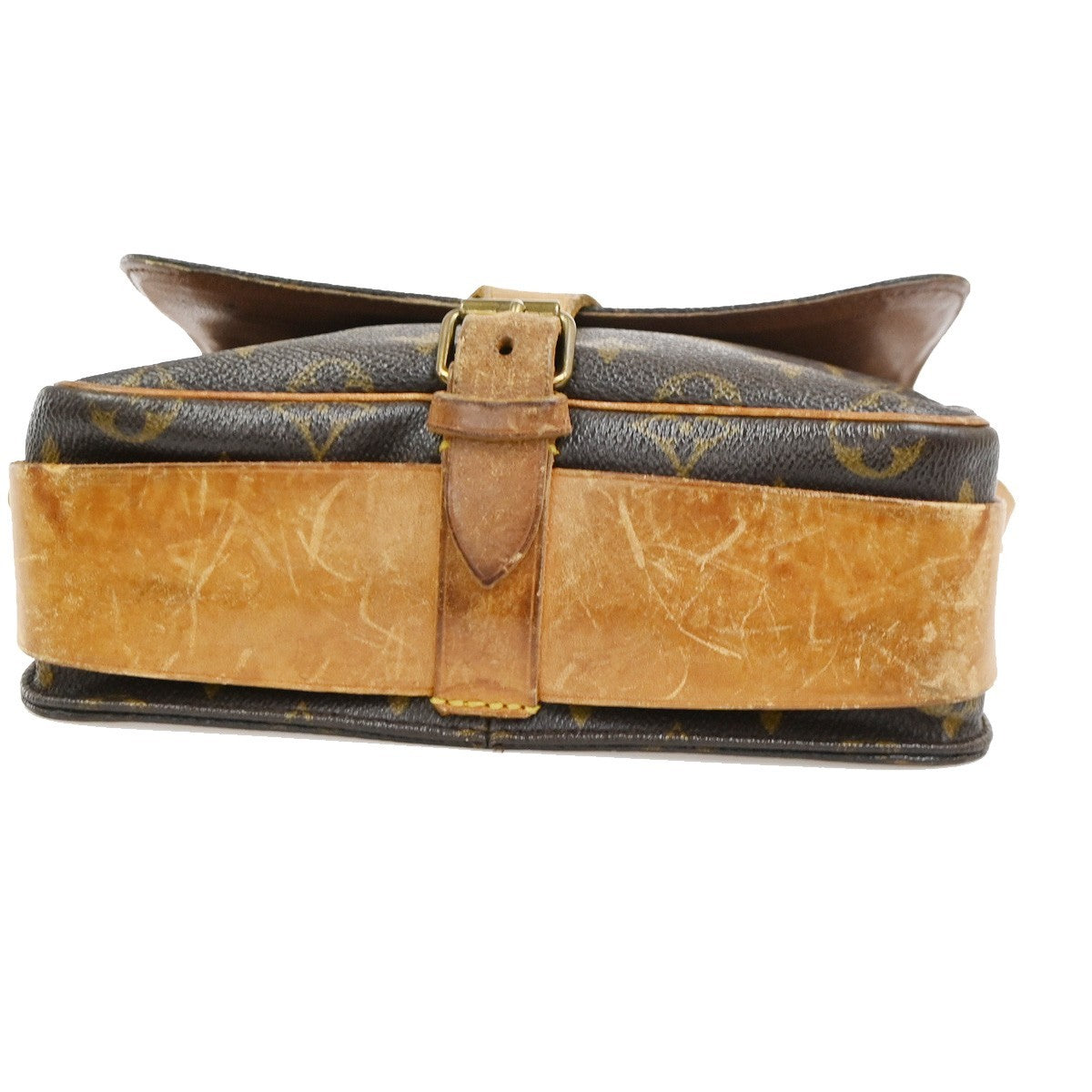 LOUIS VUITTON Cartouchiere MM Shoulder Bag Monogram Leather Brown M51253 37CA969
