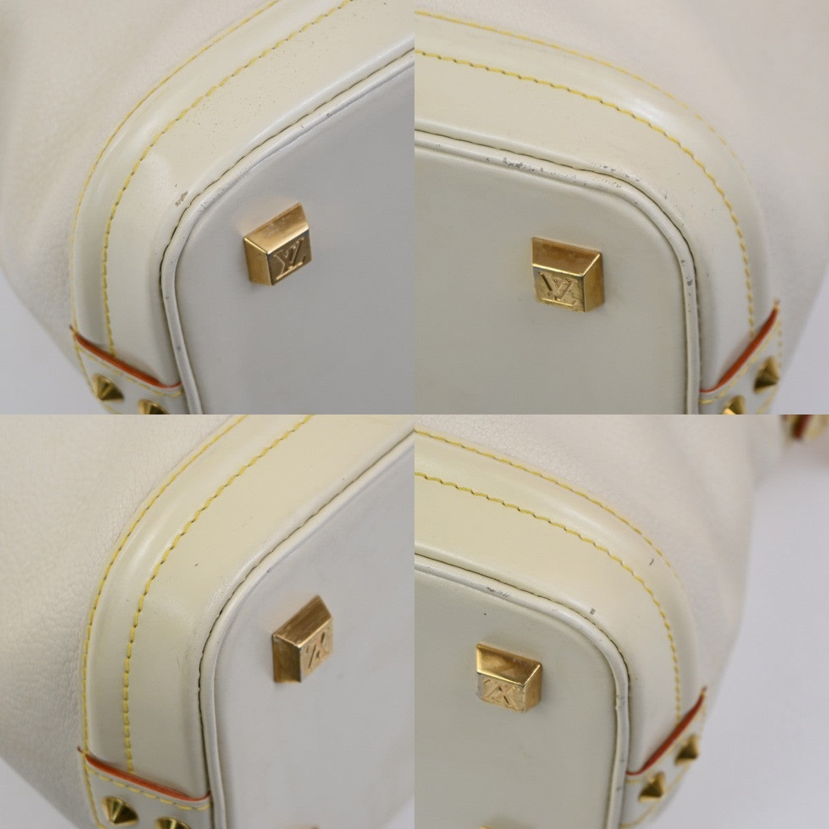 LOUIS VUITTON Lockit PM Hand Bag Suhali Leather White Padlock M91887 73MA688