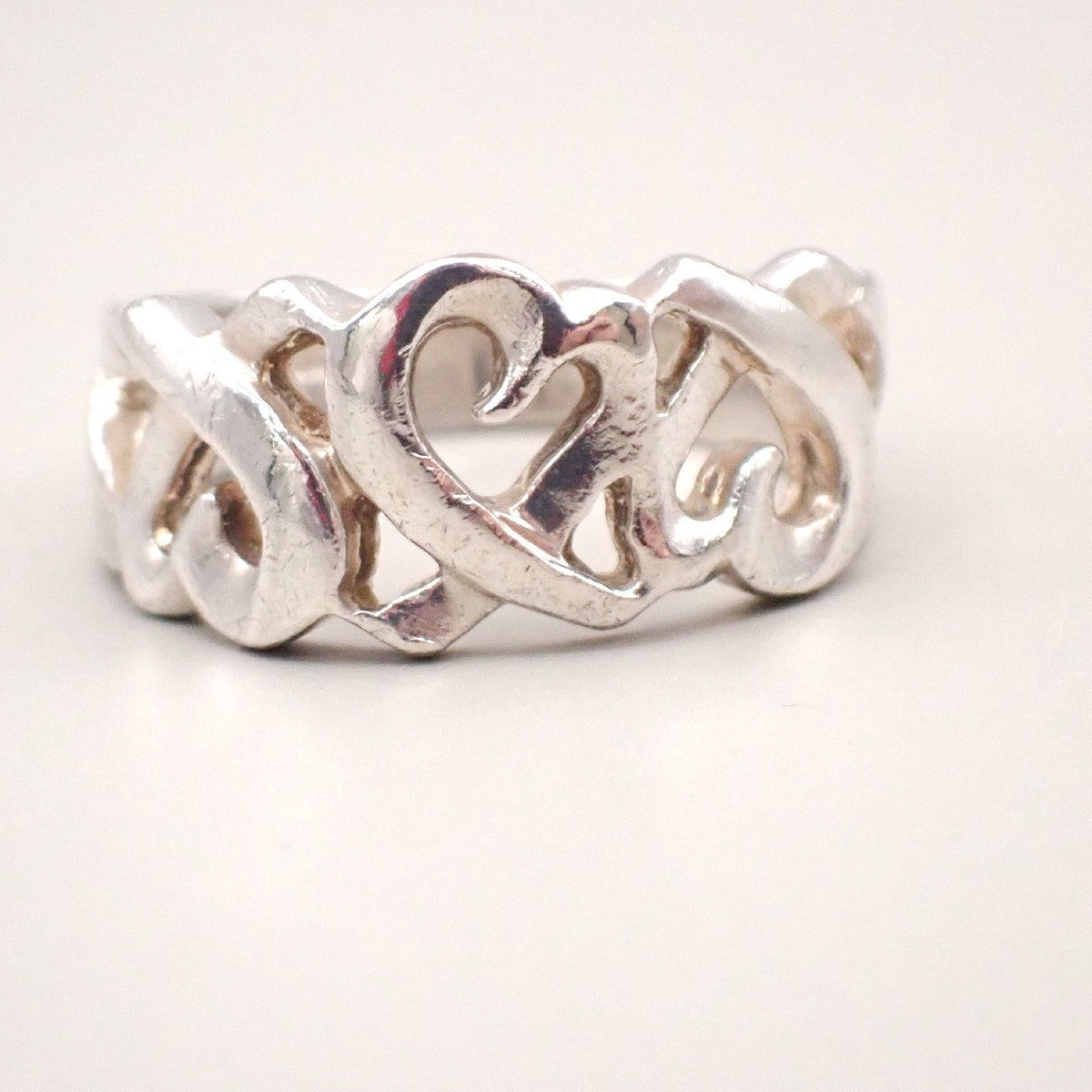 TIFFANY & CO. Paloma Picasso Loving Heart Ring US6 JP12 Silver Ag 925 07KD048