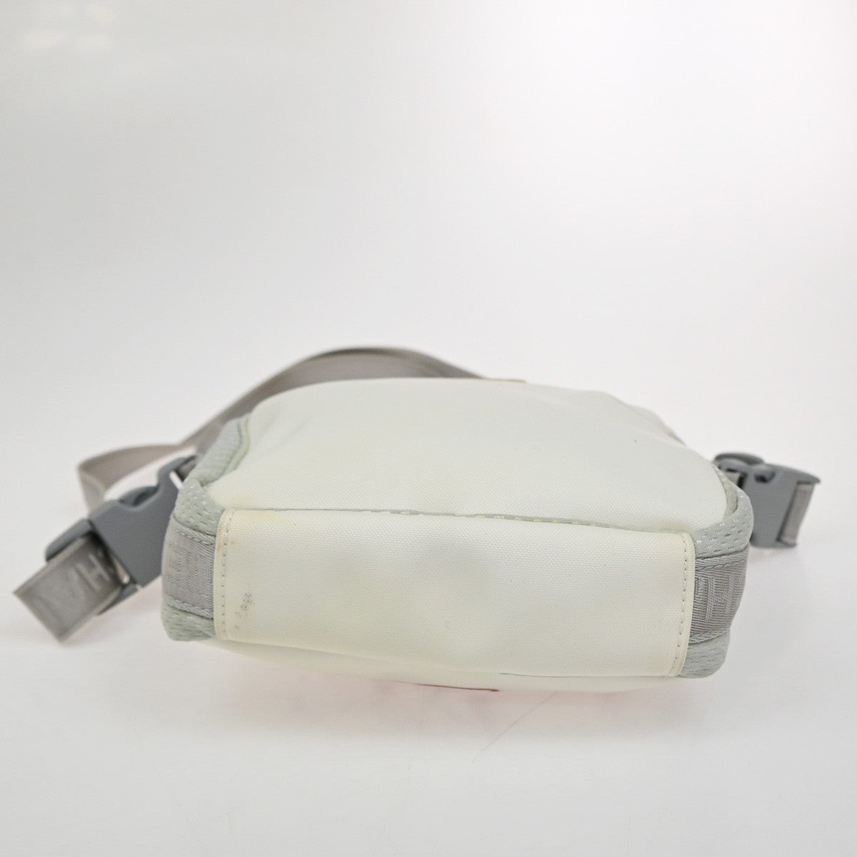 CHANEL CC Logo Sport Line Camellia Shoulder Bag Nylon White SHW Italy 74ZA283