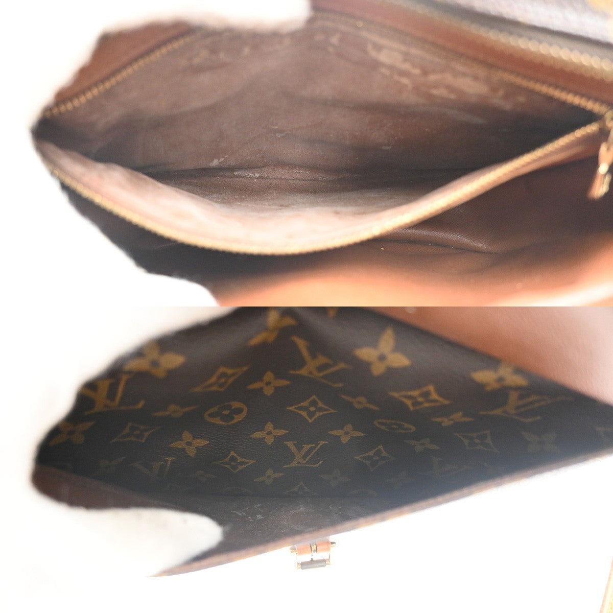 LOUIS VUITTON Jeune Fille MM Shoulder Bag Monogram Leather Brown M51226 64MA422