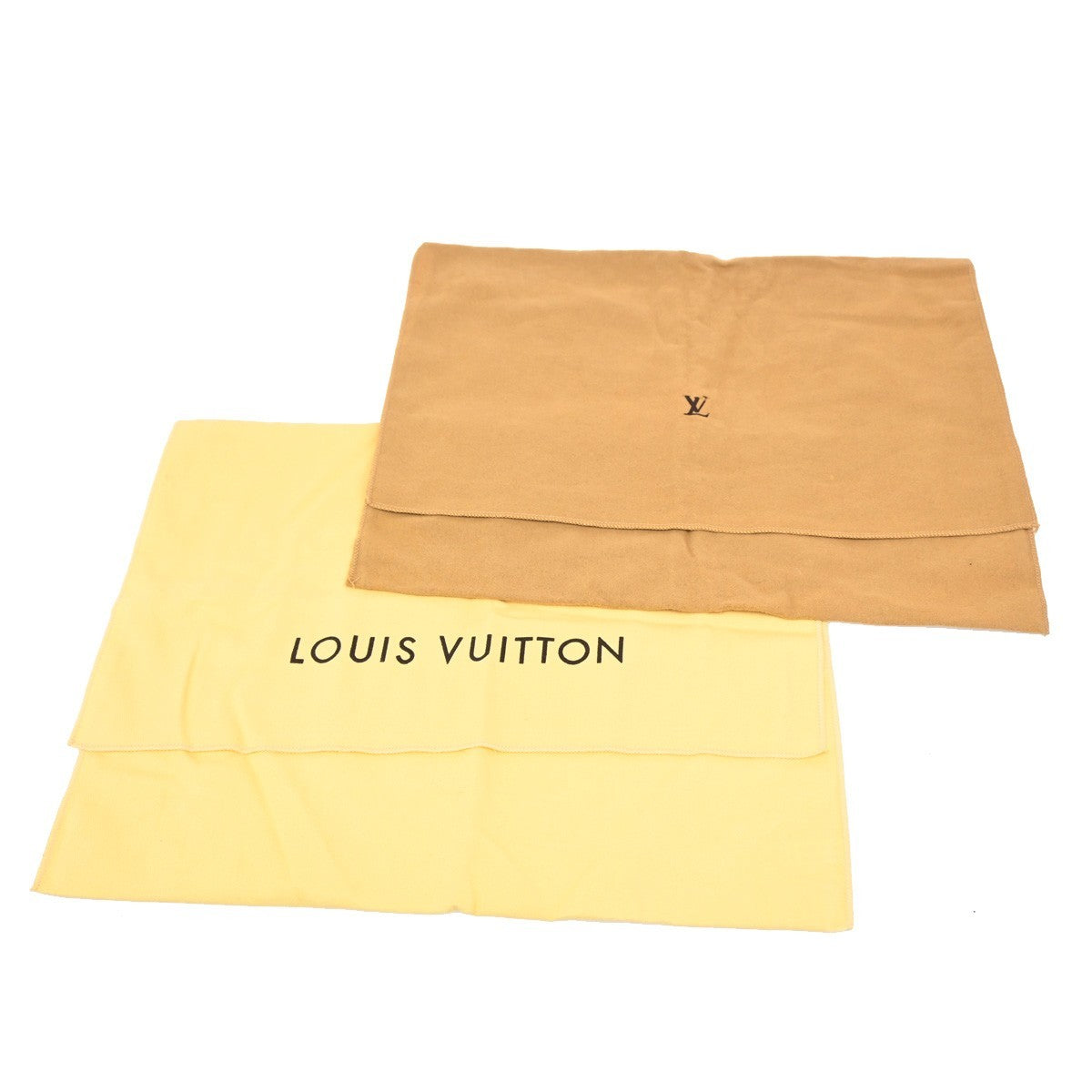 LOUIS VUITTON Logo 10 Set Dust Bag Drawstring Canvas Cotton Beige Brown 09KB608