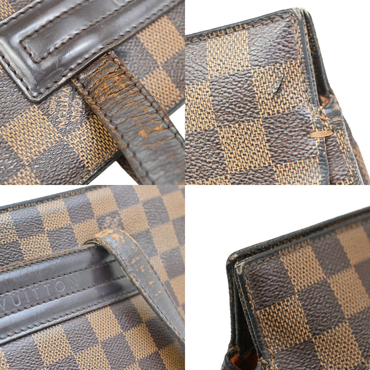 LOUIS VUITTON Parioli PM Shoulder Bag Damier Ebene Leather Brown N51123 32EF886
