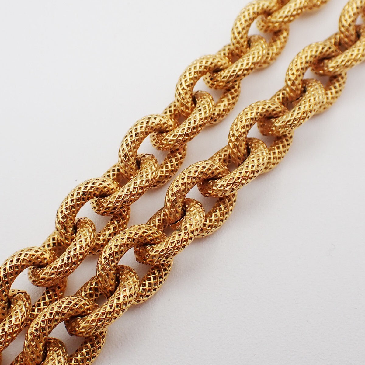 CHANEL CC Logo Chain Charm Pendant Necklace 93 A Gold Accessory Vinatge 631RF325