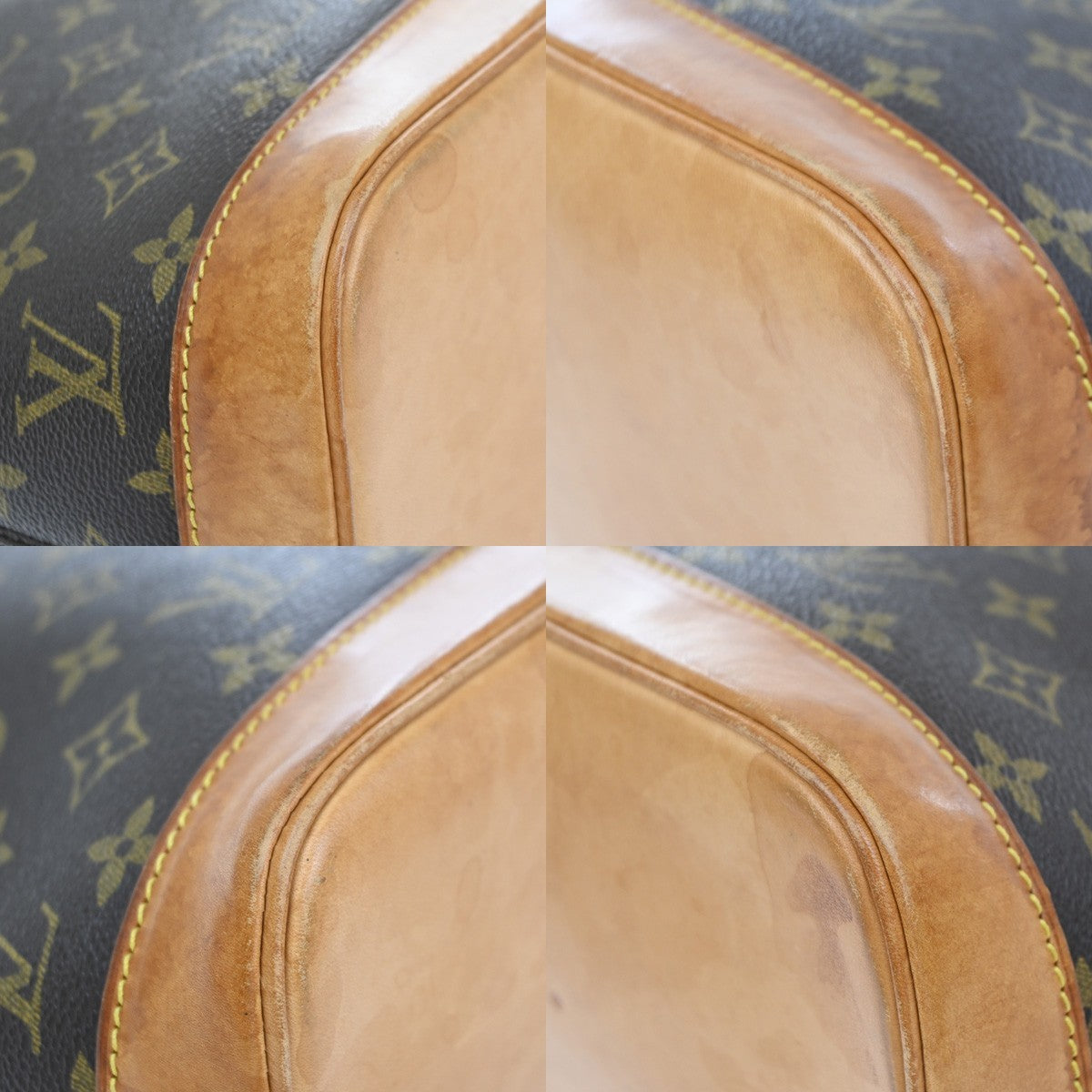 LOUIS VUITTON LV Logo Alma Hand Bag Monogram Leather Brown France M51130 70YJ230
