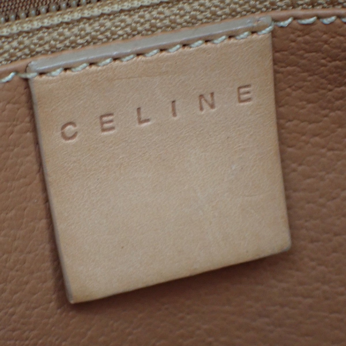 CELINE Logo Macadam Pattern Shoulder Bag PVC Leather Brown GHW Italy 33KC954