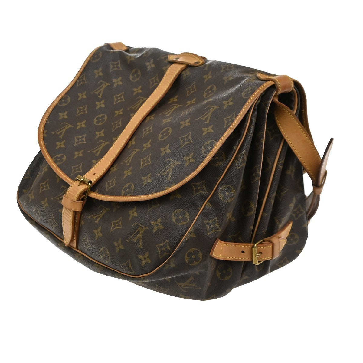 LOUIS VUITTON Saumur 35 Shoulder Bag Monogram Leather BN France M42254 76SA150