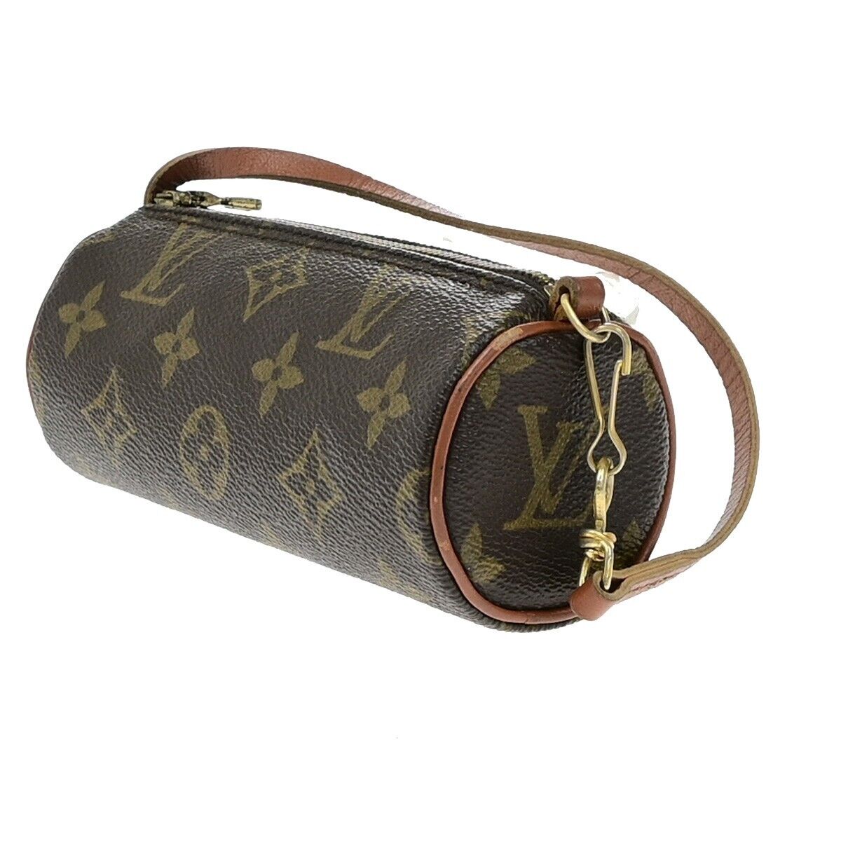 LOUIS VUITTON Logo Papillon Pouch Hand Bag Monogram Leather BN M51380 61ED968