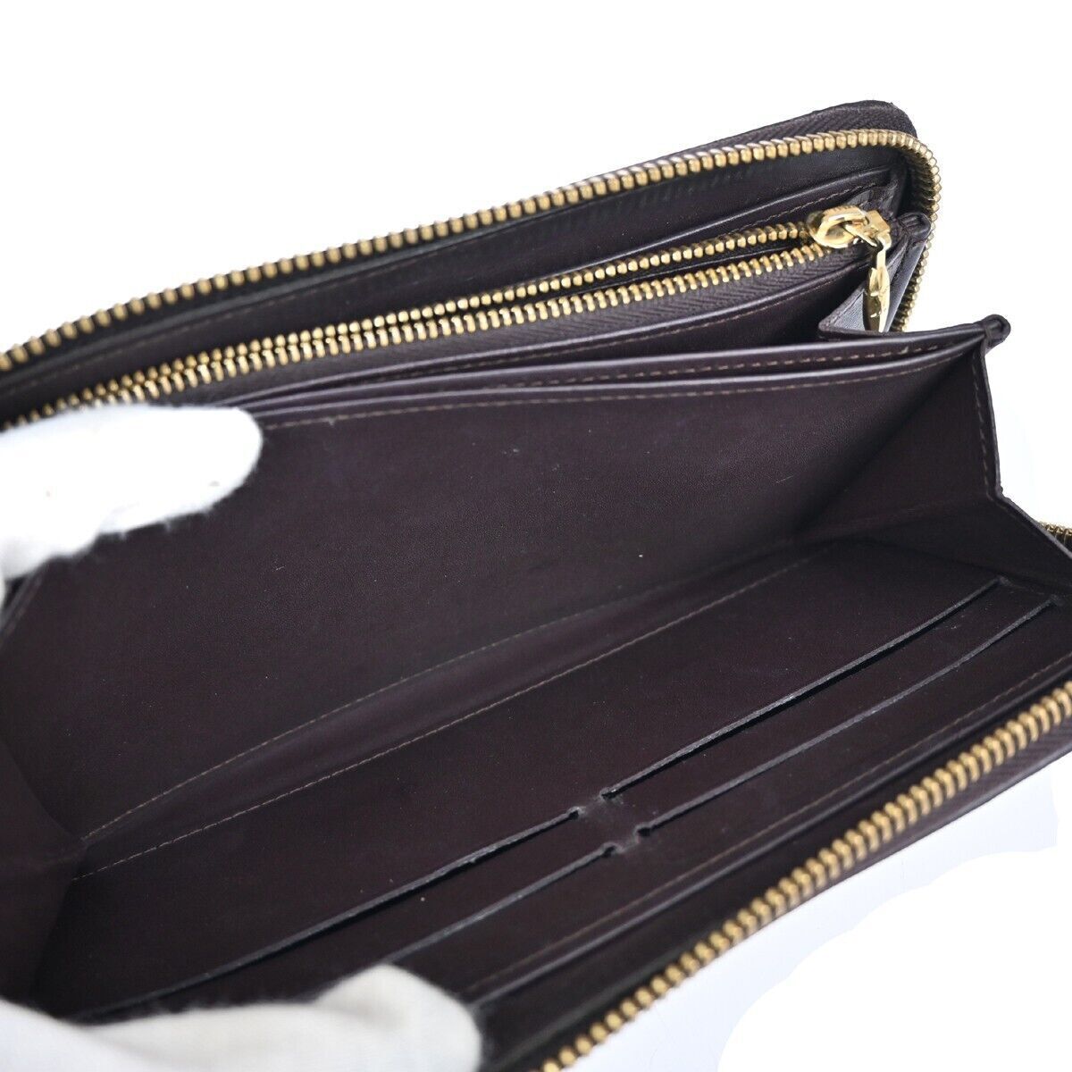 LOUIS VUITTON Zippy Long Wallet Monogram Vernis Leather Amarante M93522 63GA192