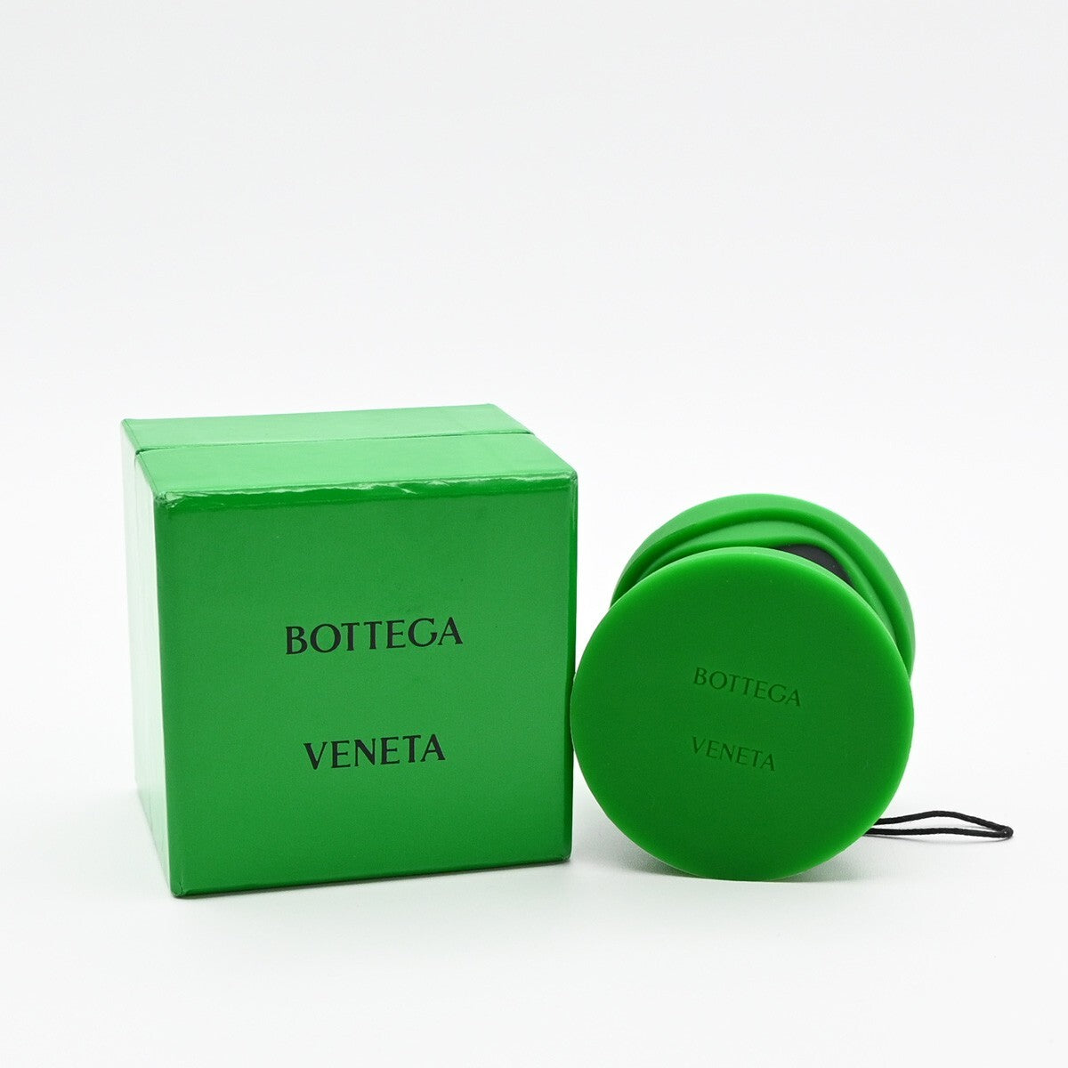 BOTTEGA VENETA Logo Novelty Yo-Yo Toy Rubber Plastic Green Black 66KP235