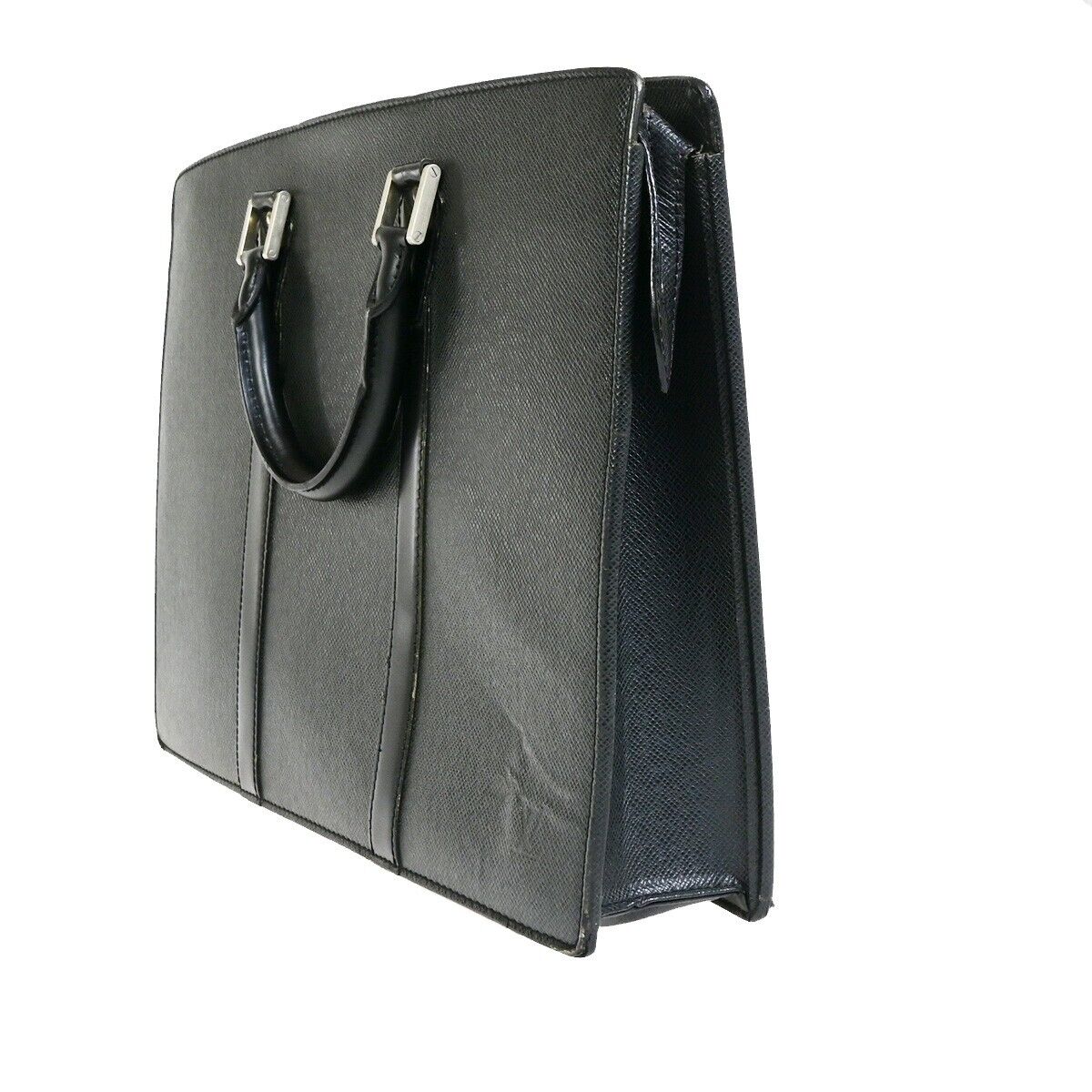 LOUIS VUITTON Porte Documents Lozan Briefcase Hand Bag Taiga BK M30052 61EC575