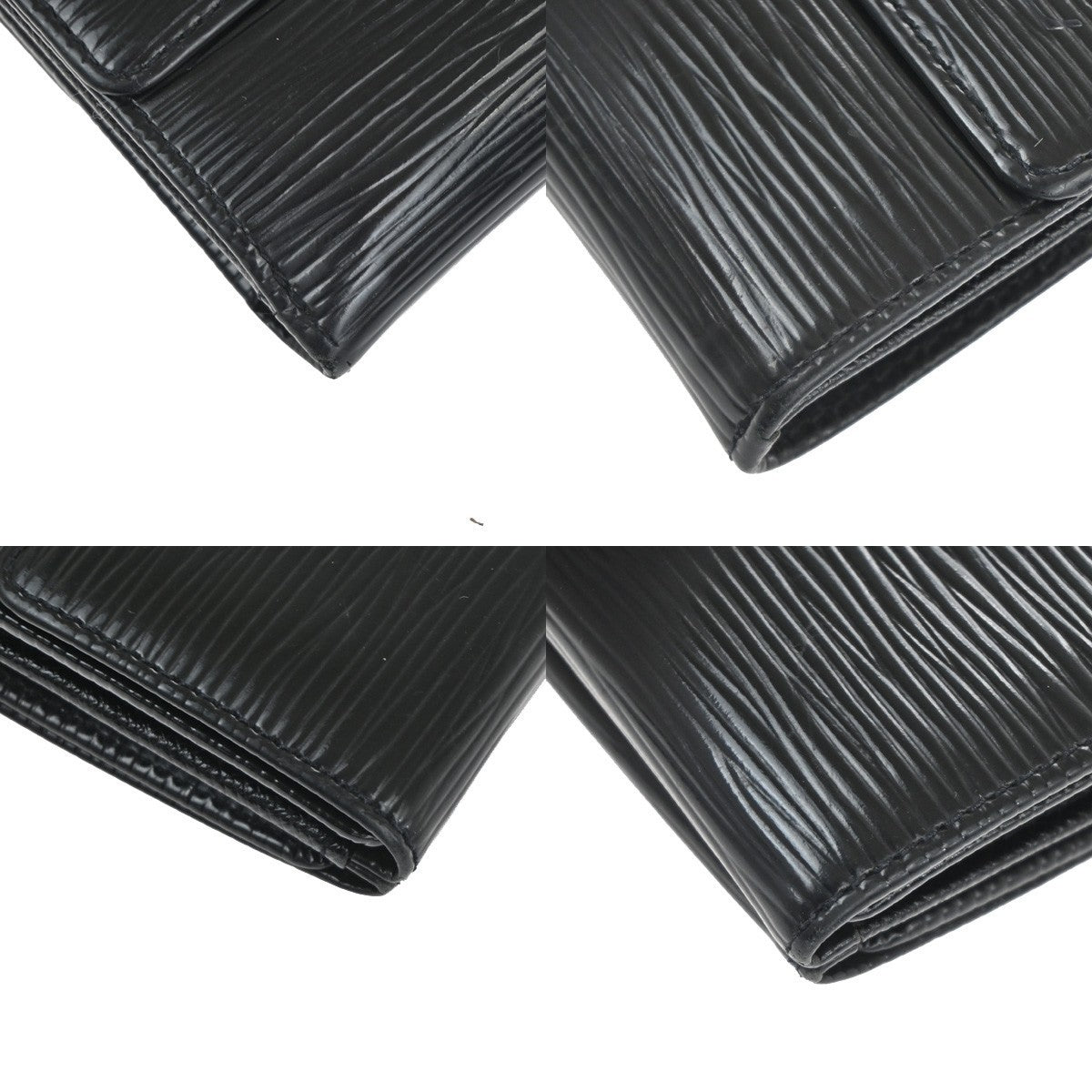 LOUIS VUITTON Porte Cartes Credit Mini Wallet Epi Leather Black M63482 01KC416