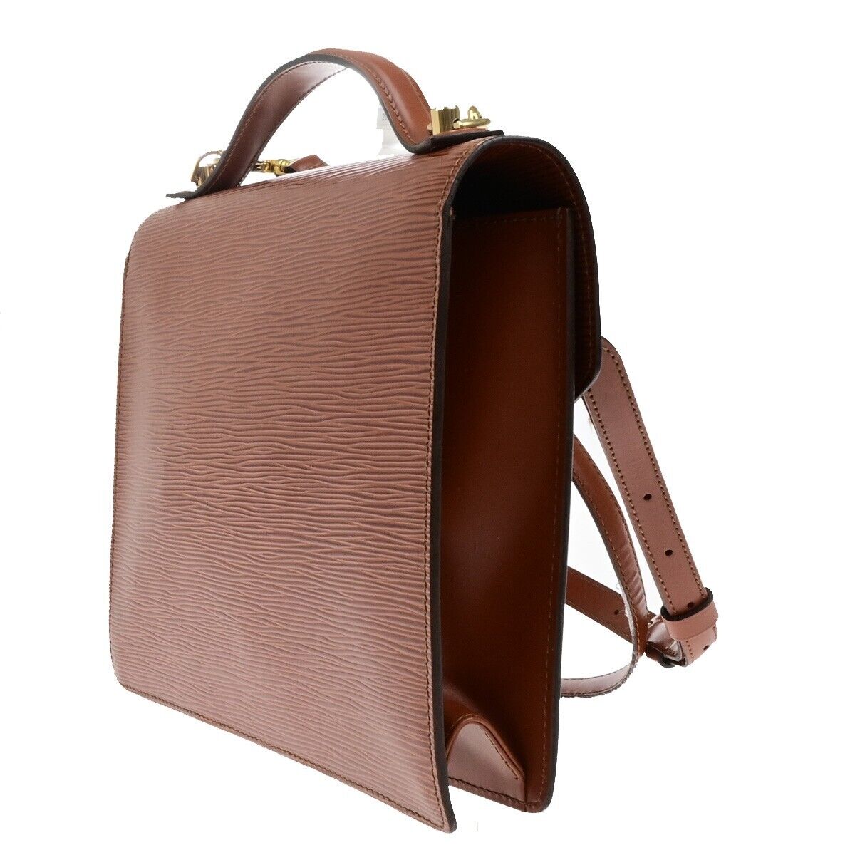 LOUIS VUITTON Monceau 2Way Shoulder Hand Bag Epi Leather Brown M52123 89ED458