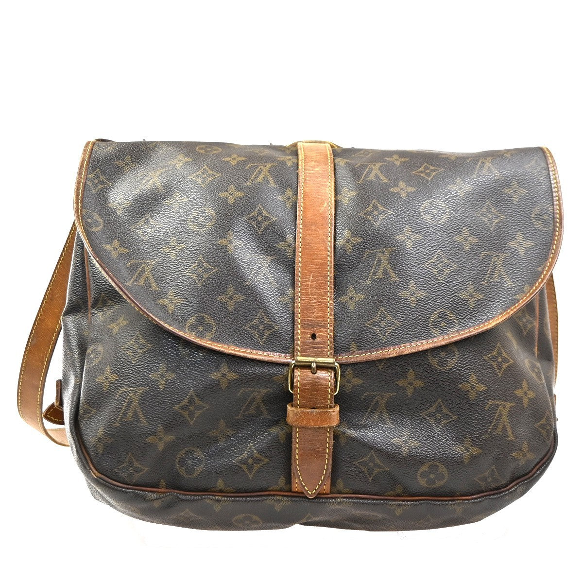LOUIS VUITTON Saumur 35 Shoulder Bag Monogram Leather BN France M42254 35YH930