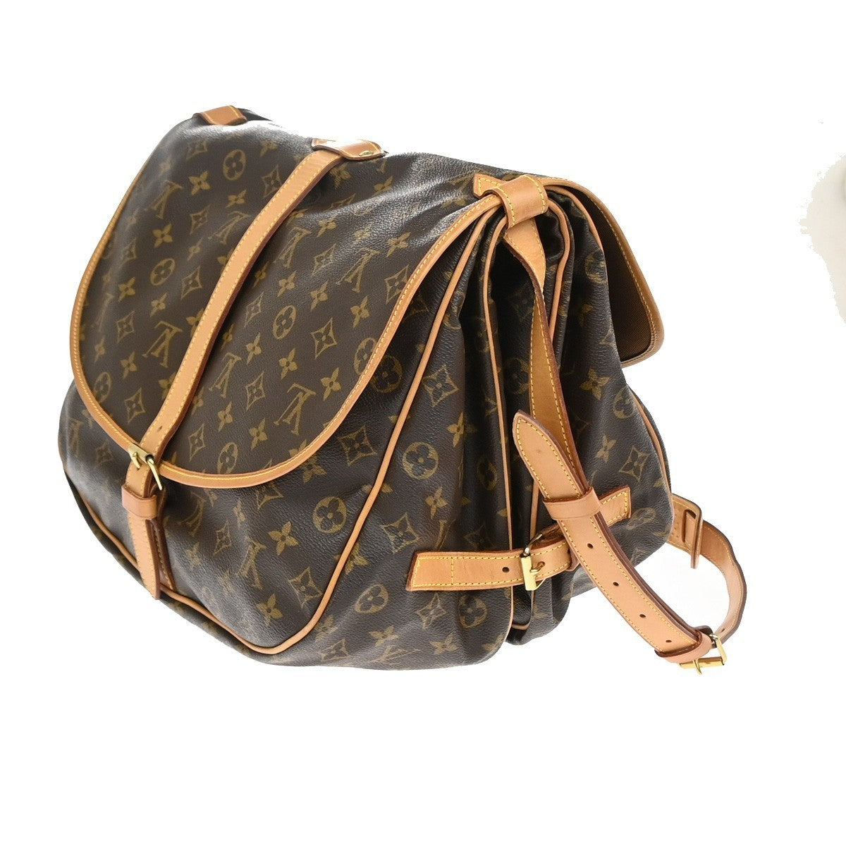 LOUIS VUITTON Saumur 35 Shoulder Bag Monogram Leather BN France M42254 28YJ105