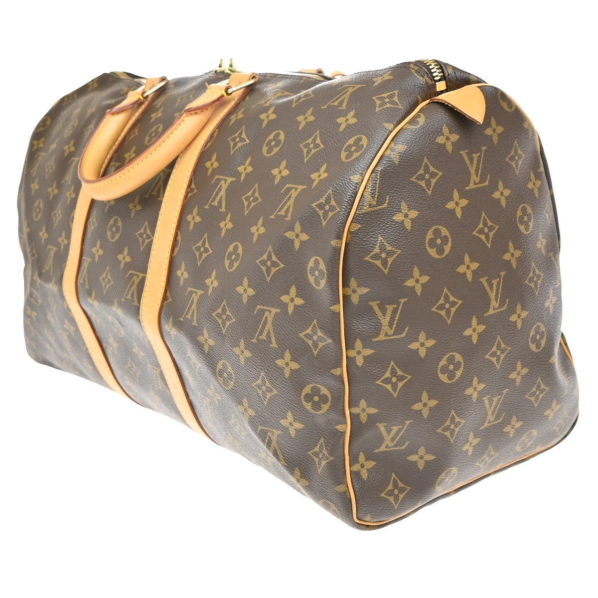LOUIS VUITTON Keepall 50 Travel Hand Bag Monogram Leather Brown M41426 99KP217