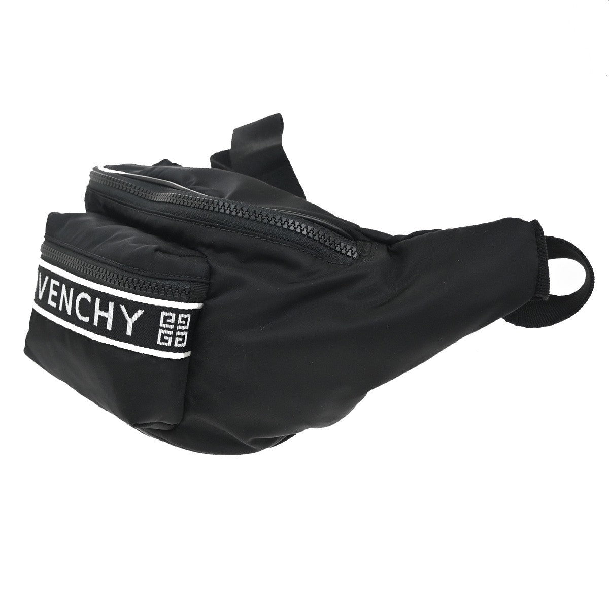 GIVENCHY Logo Bum Body Bag Canvas Leather Black Romania 34MA172