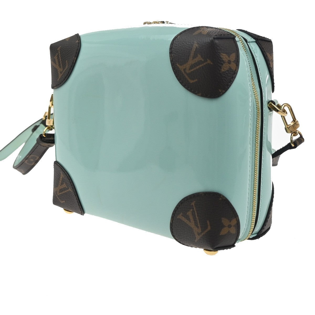 LOUIS VUITTON Venice Shoulder Bag Vernis Monogram Green Brown M52756 57KP514