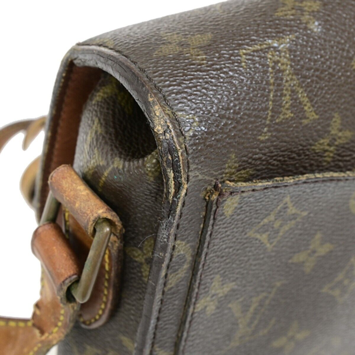 LOUIS VUITTON Saint Cloud GM Shoulder Bag Monogram Leather Brown M51242 63EB718