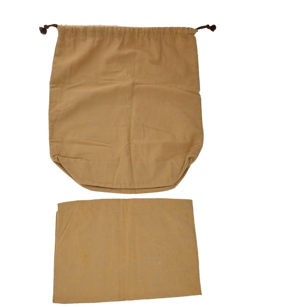 LOUIS VUITTON Logo 10 Set Dust Bag Drawstring Canvas Cotton Beige Brown 09KP308
