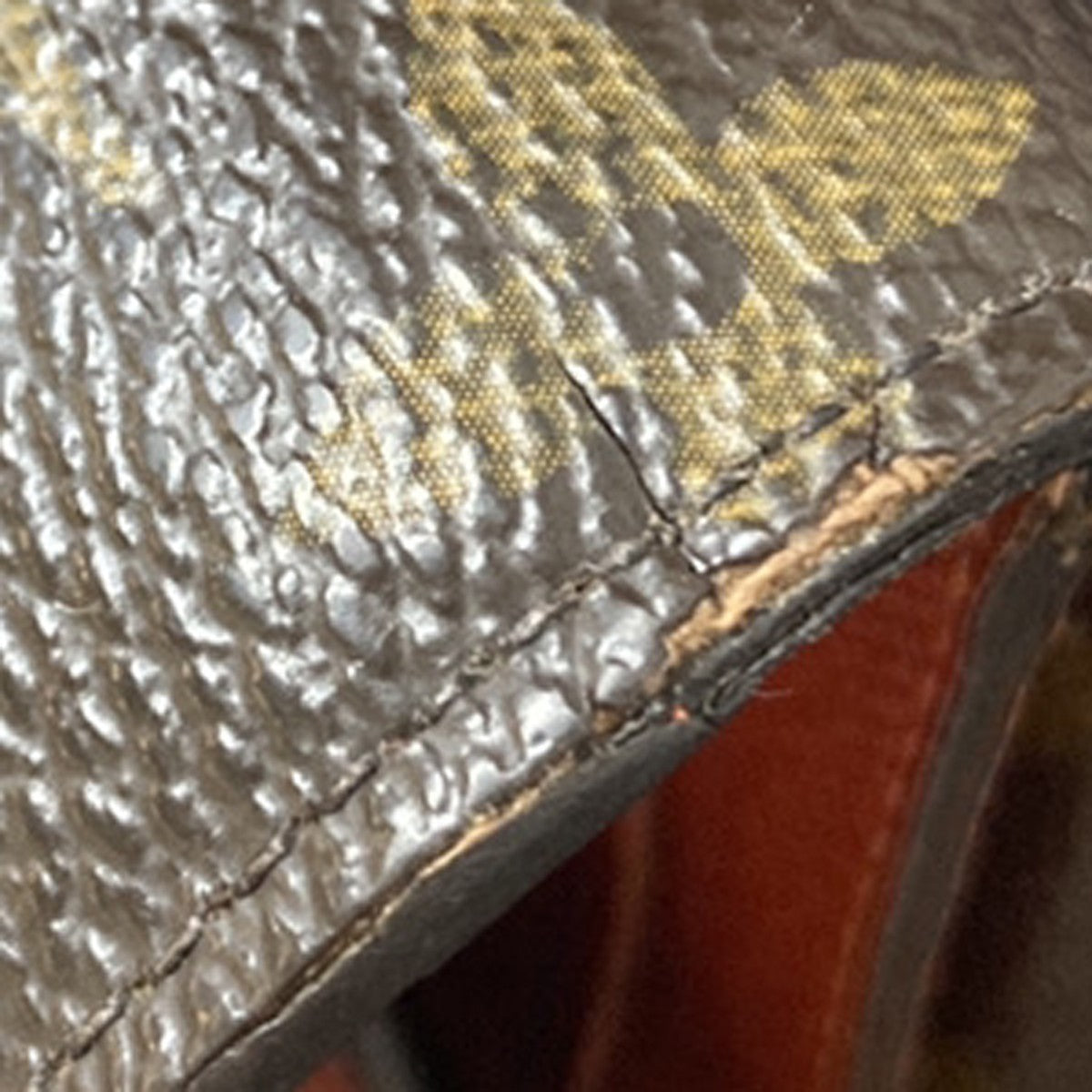 LOUIS VUITTON Marie Compact Wallet Monogram Leather Orange Brown M60495 04KP385