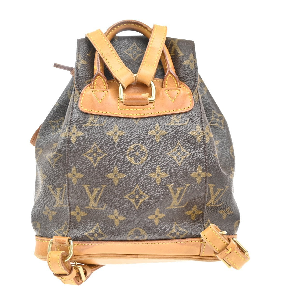 LOUIS VUITTON Mini Montsouris Backpack Bag Monogram Leather Brown M51137 78KC503