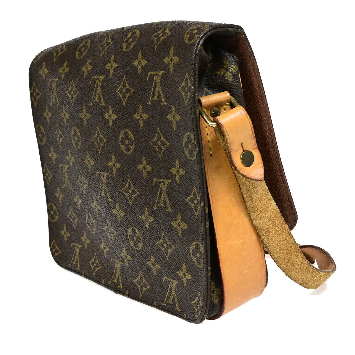 LOUIS VUITTON Cartouchiere GM Shoulder Bag Monogram Leather Brown M51252 37YF621