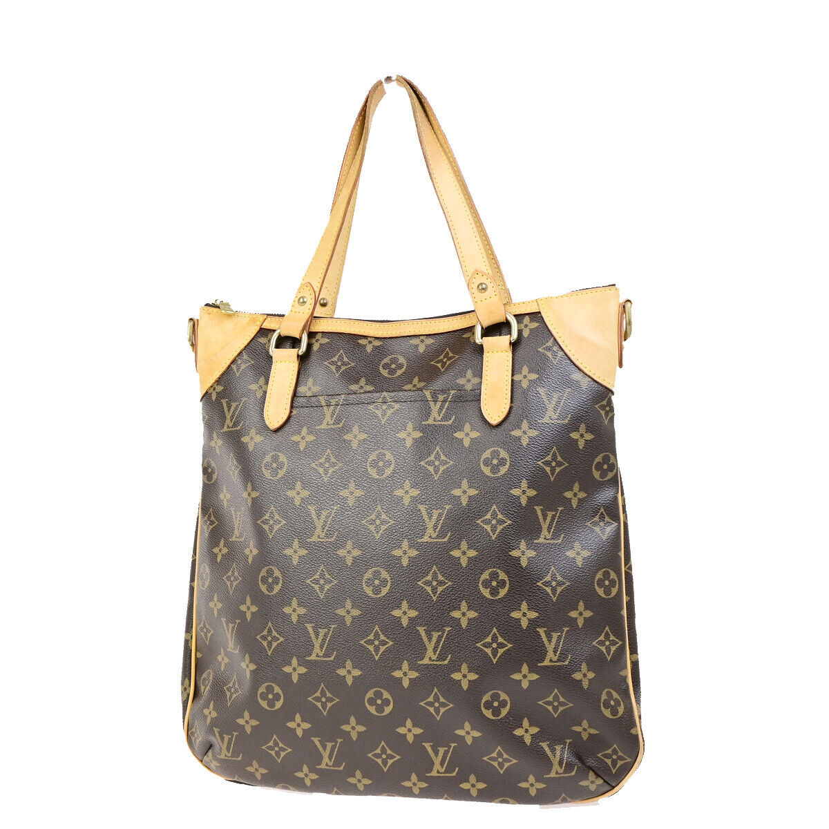 LOUIS VUITTON Odeon GM Hand Bag Monogram Leather Brown Gold M56388 74YG531